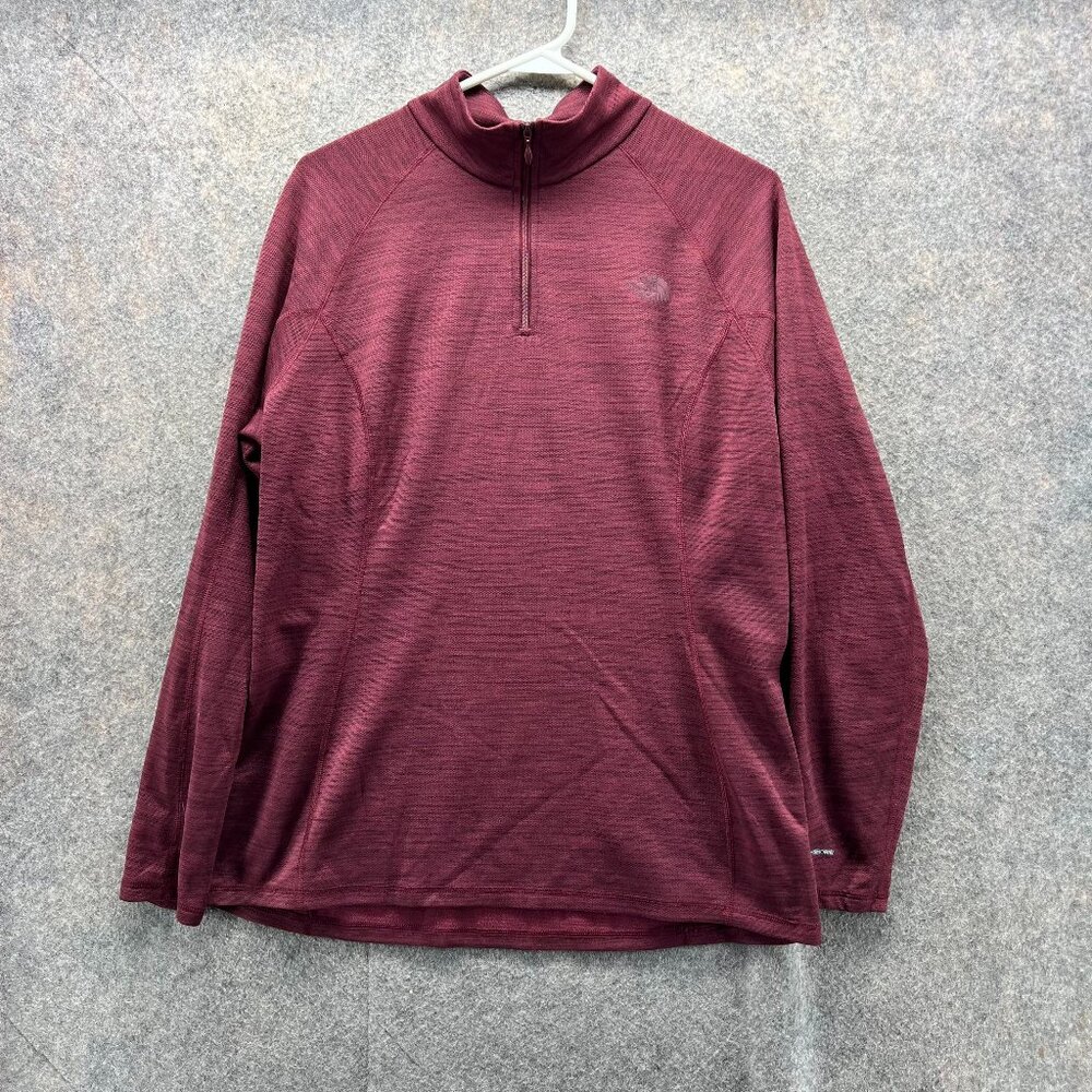 The North Face Women's Burgundy Quarter-Zip Sweater